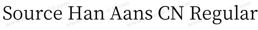 Source Han Aans CN Regular字体转换